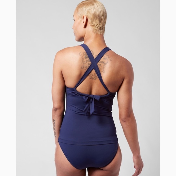 HP 💕 BOGO NWT Athleta Plunge Tankini A-C Blue Tie Dye - Picture 8 of 12